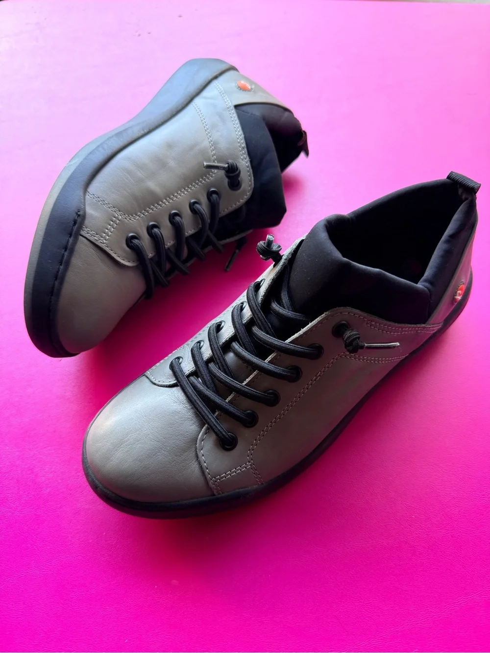Softinos by Fly London Bonn Lace-up Trainers Size 38 / US Size 7 - Size 7.5 Grey